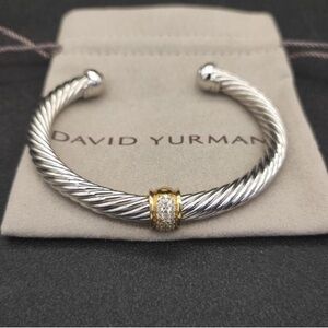 David Yurman Cable Bracelet Diamond Detail Luxury Chic